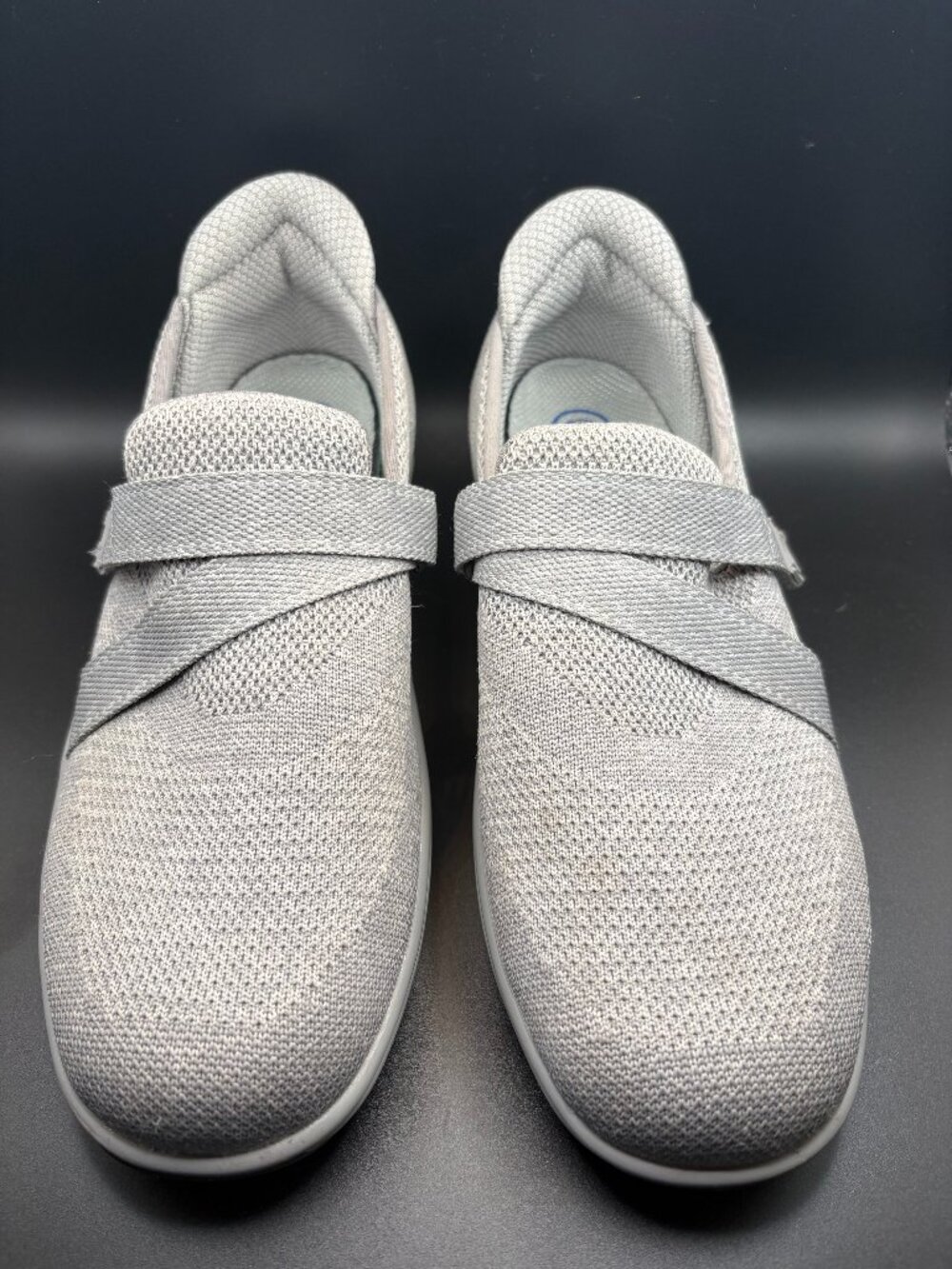 Orthofeet Gray Knit Mary Jane Comfort Walking Shoes Orthopedic 8.5B